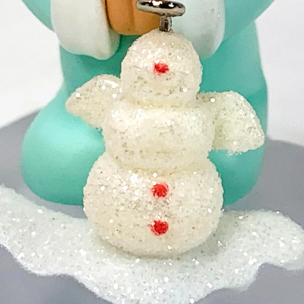 Hallmark Mary's Angels SNOWBALL Keepsake Ornament 2007 Series #20‎ Blue Snowman